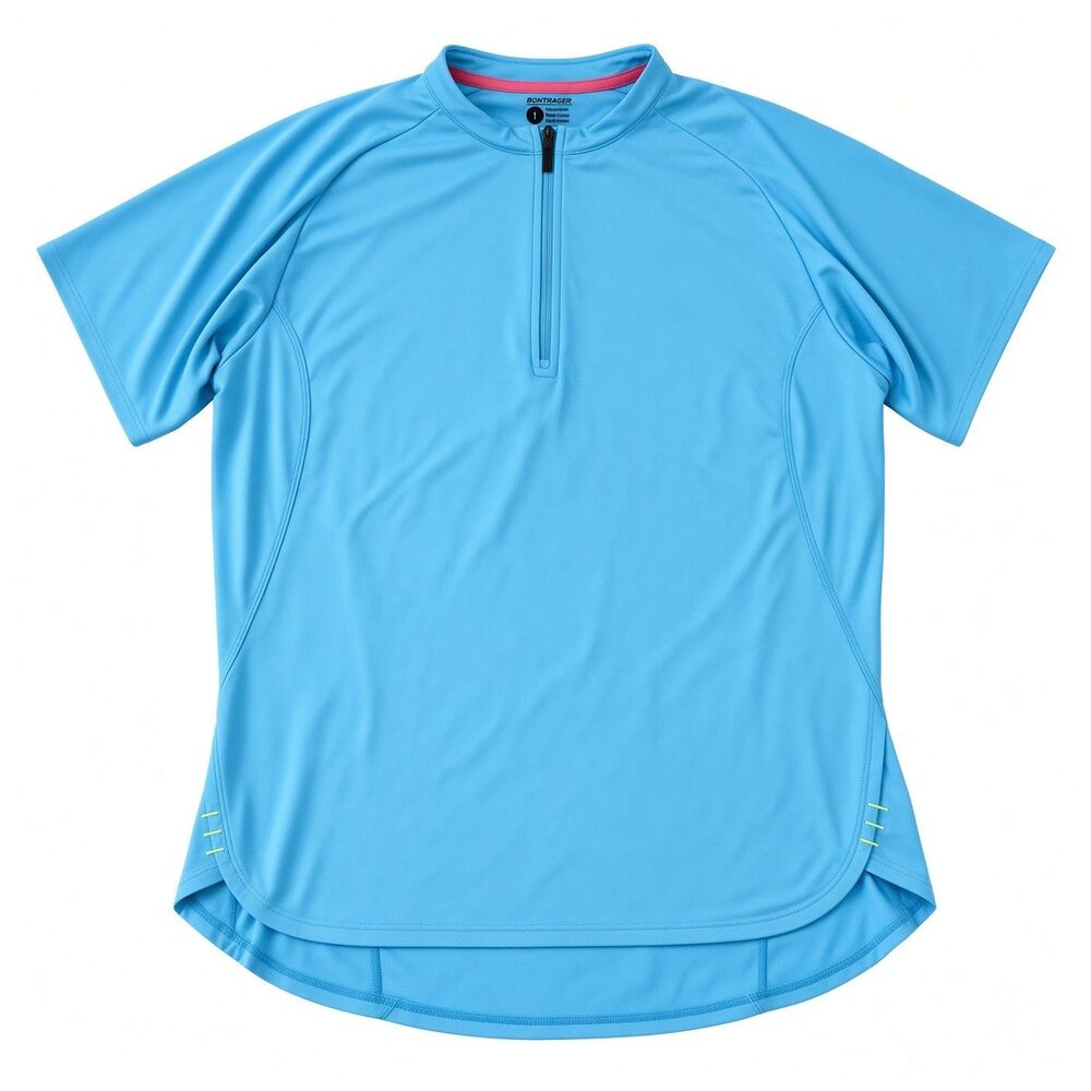 Bontrager Cycling Jersey Semi Fitted 1/4 Zip Kalia Womens Sz L Turquoise Blue